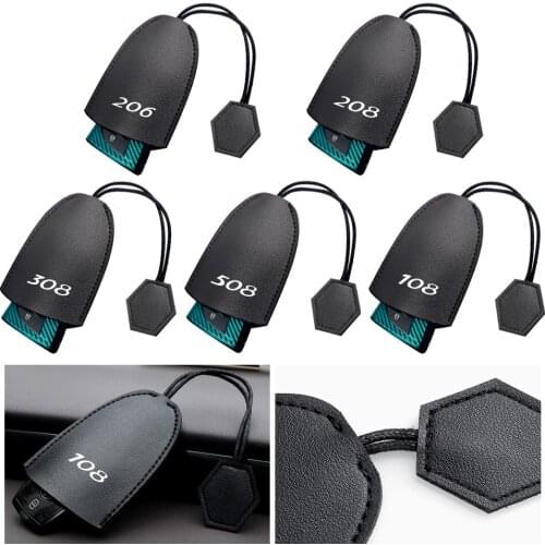 Auto Key Case Shell Remote Key Fob Cover Leather Pouch For Peugeot 206 207 208 306 307 308 508 106 107 2008 108 3008 Car Styling