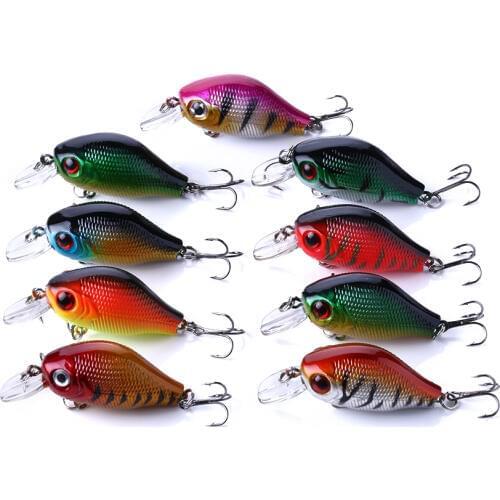 HENGJIA 1PC 5.5cm/8g crankbaits Fish Eye plastic hard lures artificial swimbaits pesca fishing tackles