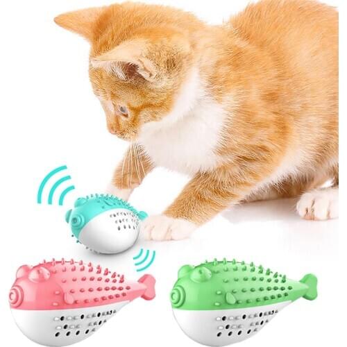 Fish Shape Cat Toy Interactive Gifts Simulation Fish Catnip Toys Pet Toy Clean Teeth Toothbrush Chew Cats Kitten Playing Toy