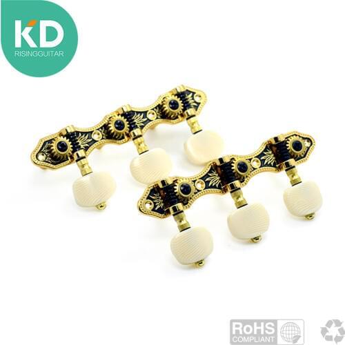 KD Classical Guitar Tuning Pegs Machine Heads 1 Pair Left And Right Guitar Peg Tuner Parts Accessories