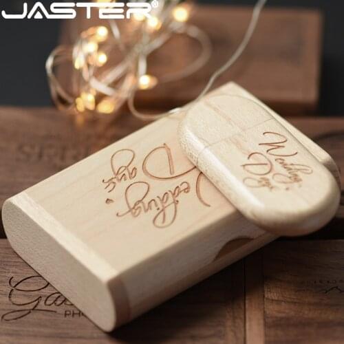 JASTER photography gift USB 2.0 External Storage thumb drive 4GB/8GB/16GB/32GB/64GB 5PCS free logo wooden usb+box free shipping
