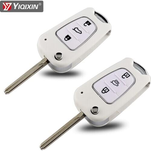 YIQIXIN For Hyundai IX35 I30 Remote Car Key Shell For Kia Rio 3 Picanto Sportage K2 K3 K5 Soul Cerato Ceed White Key Case Cover
