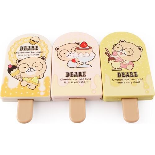 Creative ice cream ice cream profile mirror & comb set cartoon pattern makeup supplies BQ001