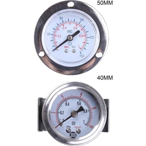 0~1.0MPa 0~150psi Pressure Gauge with Bracket Panel Type Double Scale Display T8WE