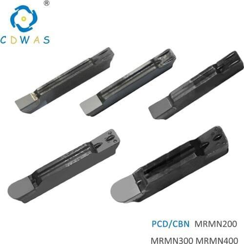MRMN200 R1 MRMN300 R1.5 MRMN400 R2 MRMN 500 R2.5 2MM-5MM PCD CBN Diamond Grooving Inserts Turning Tool CNC Lathe Cutter Tools