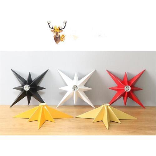 Nordic creative anise star wall lamp living room dining room cafe staircase background decorative wall lamp free shipping