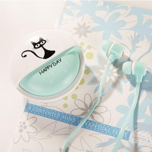 2021 New Lovely Creative Cartoon Cute Cat Ear 3.5mm Jack Wired In-ear Headphones Childs Earphone With Mic For IPhone Xiaomi