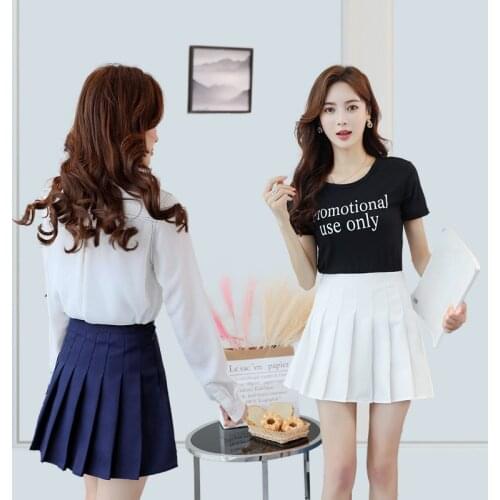 New type of pleated skirt Ulzzang Soft Girl Skirt Womens Summer High Waist A-line Skirt Students Anti-skullwear Bust