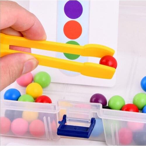 Beads Clip Test Tube Toy Children Logic Concentration Fine Motor Training Game Montessori Learning Aids Educational Toy For Kids