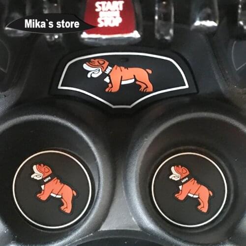 3PCS Interior Silica Gel Water Cup Anti-Slip Mat Pad Coaster Car-Styling For Mini Cooper F55 F56 Sticker Accessories Union Jack
