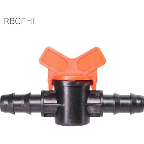 RBCFHl 2PCS Garden Tap 3/4" Irrigation Water Valve Mini Valve 2 Way Hose Waterstop Connectors Barb Drip Adapter