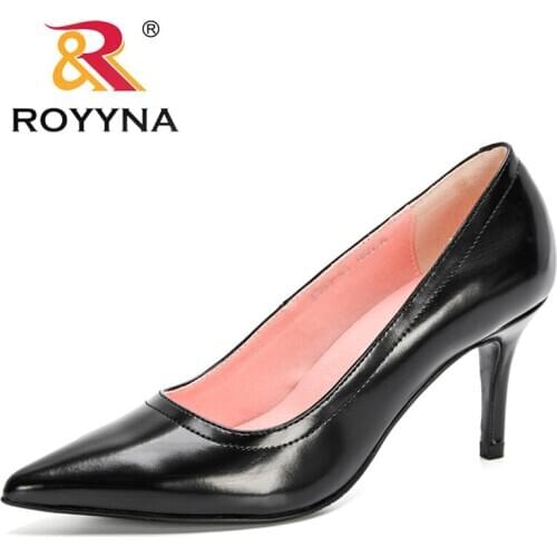 ROYYNA 2020 New Designers High Heels Sexy Wedding Shoes Women Stiletto Shoes Heels Pointed Toe Large Size Ladies Office Footwear
