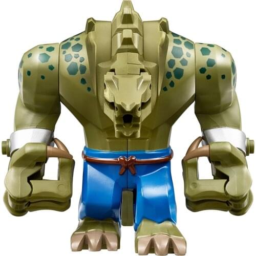 Buildable Big Size Killer Croc Tail Gator Crocodile Killer Model Building Blocks Enlighten Action Figures Toys For Children