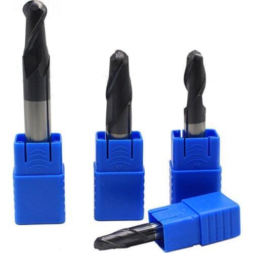 16mm 20mm 2 flute HRC50 rolling mill ball milled tungsten carbide spiral drill milling cutter ball head ball end mill