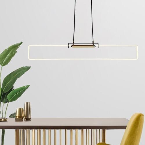 Scandinavian designer minimalist strip lamp studio desk modern minimalist line creative restaurant bar chandelier