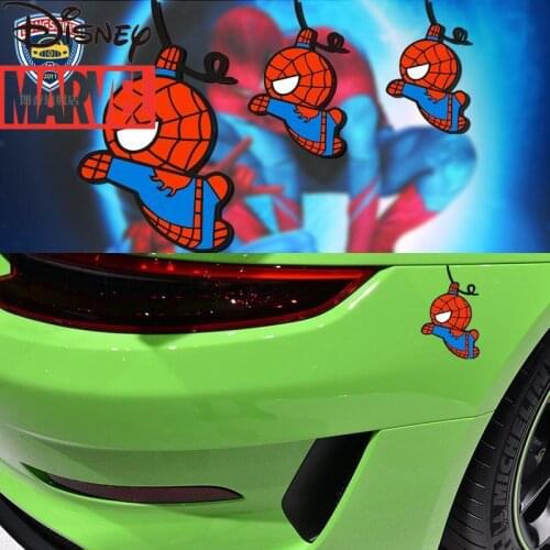 Disney Marvel Spiderman Q Version Sticker Car Bumper Decoration Sticker