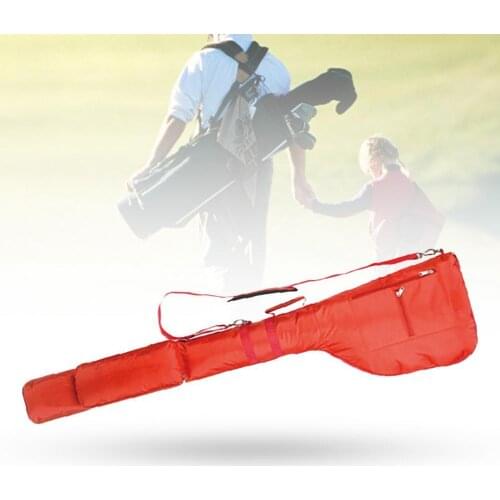 Golf Club Bag Foldable Comfortable Solid Color Large Capacity Brassie Storage Holder for Outdoor Travel Practice Training Supply