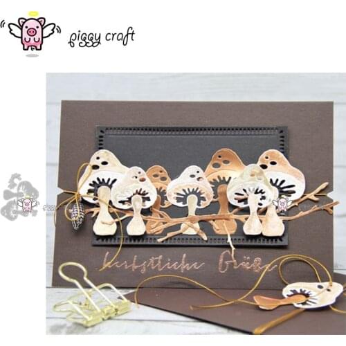 Piggy Craft metal cutting dies cut die mold 4Pcs Mushroom decoration Scrapbook paper craft album card punch knife art cutter die
