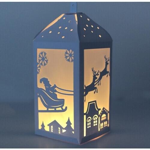 Merry Christmas Metal Cutting Dies 3D Cute DIY Scrapbooking Carbon Craft Die Photo lantern box Cards Decoration New Arrival