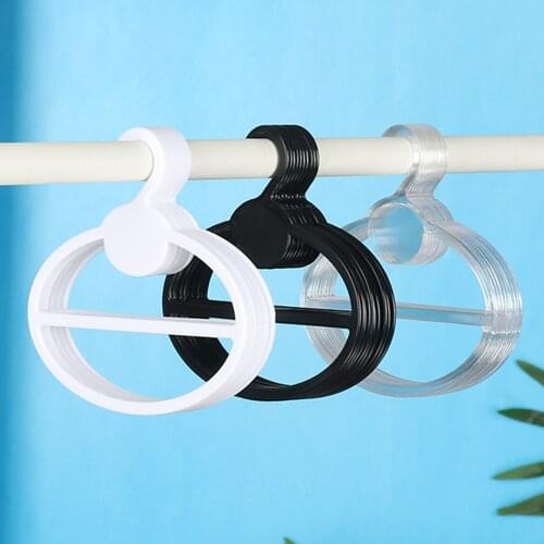 20PCS Elliptic Coat Hanger Oval Scarf Shawl Holder Closet Organizer Clothes Racks Belt Tie Display Shelf Space Saving Home Tool