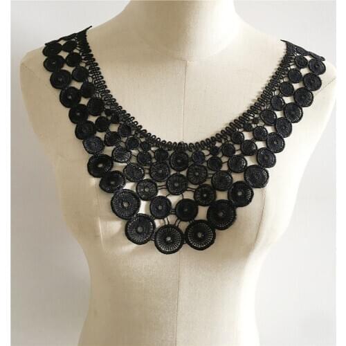High-quality Embroidery Polyester Lace Collar DIY Decoration Hollow Lace Fabric Sewing Clothes Neckline Applique Accessories