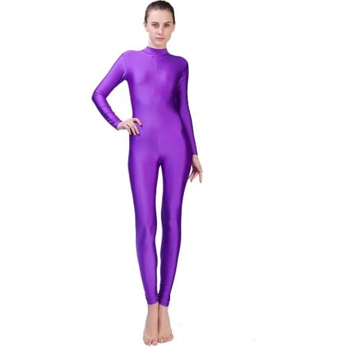 SPEERISE Women Unitard Long Sleeve High Neck Ballet Jumpsuits Spandex One Piece Excellent Stretch Dance wear Men Zentai Costumes