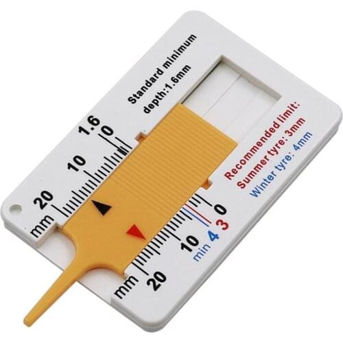 1pc Wheel Measure Tool Car Tyre Tread Depth Depthometer Gauge Caliper Repair Tool Plastic Tread Depth Ruler