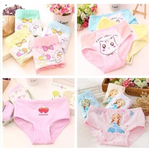 12PCS/Lot Girl Cotton Panties Girls' Briefs Soft Panties for Girls Kids Underwear 2-12 Years Kids Girls Boxer Shorts