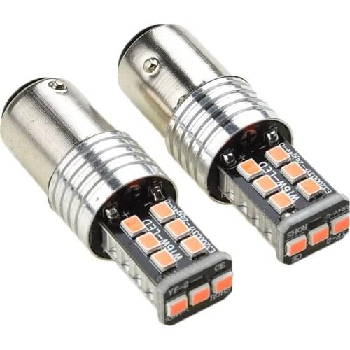 2pcs/set Car LED Brake Tail Light 15LED 2835 LED Canbus Bulb For 12V BAY15D 1157 Universal Accessories For Bmw Golf Tesla Passat