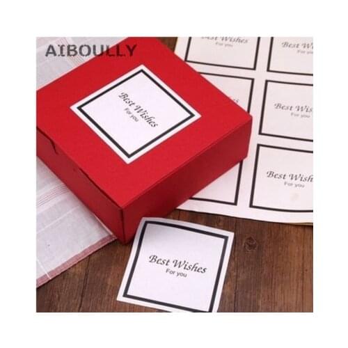 40pcs/lot ' Best Wishes for you ' DIY Paper Seal Sticker for Handmade Products Handmade for Gift Cake Baking Party Decoration