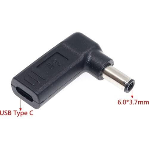 USB Type C Female to 6.0*3.7mm Male Plug Converter Laptop Dc Power Adapter Connector for Asus Notebook PC