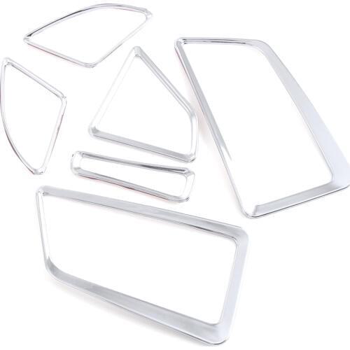 6pcs/set ABS Chrome Trim Accessories Outlet Decoration Ring Interior Frame For Ford Focus 3 MK3 Focus 4 MK4 2012-2015