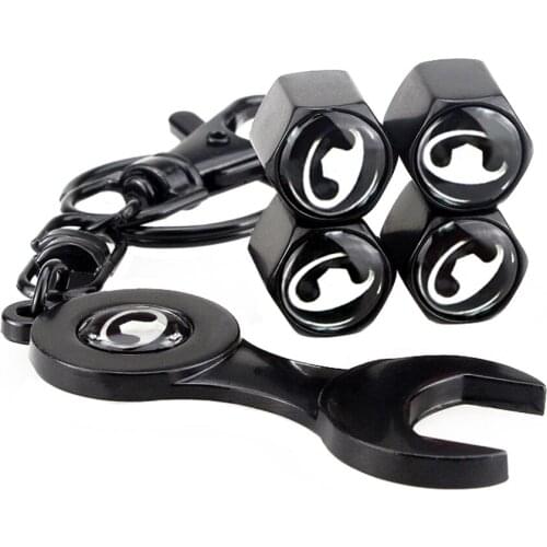 Car Styling Auto Car Wheel Tire Valve Stem Caps Wrench Keychain For Great Wall C30 EV M5 H6 W7 Hover M4 H3 H5 Wingle Changcheng