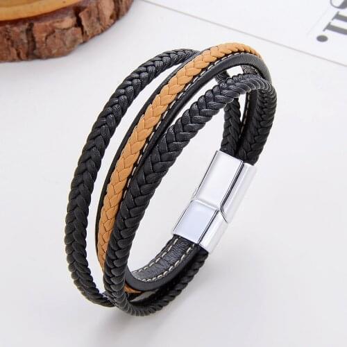High Quality Colorful Leather Bracelet New Zinc Alloy Metal Magnetic Buckle Rainbow Jewelry Bracelet 2021 браслеты женские
