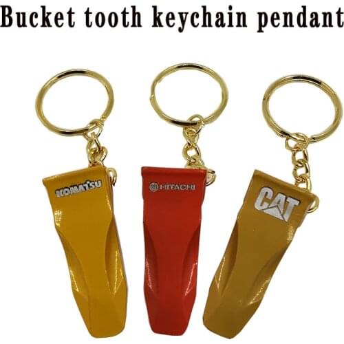 Alloy Excavator Bucket Teeth Keychain Komatsu Kobelco Carter Creative Keychain Boutique Pendant Mini Bucket Teeth