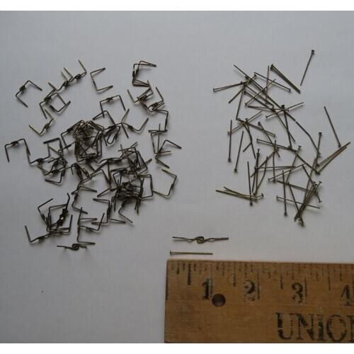 Camal 100pcs Antique Bronze ( 50pcs Twisted & 50pcs Straight ) Pins Connector for Crystal Pendant Prism Lamp Chandelier Part