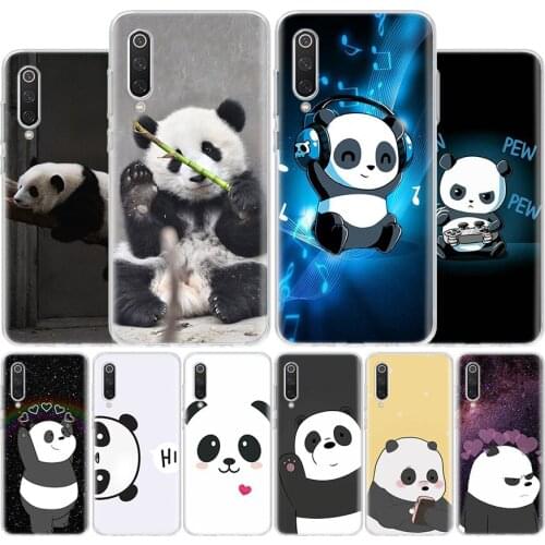 Panda Anime Cute Cover Phone Case For Xiaomi Redmi Note 10 9 9S 8T 8 7 6 5 9A 6A 7A 8A 9C K20 S2 Pro Luxury Soft Coque