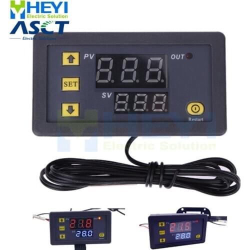 W3230 Digital Temperature Controller LED Display Thermostat With Heating/Cooling Control Instrument AC 110V-220V DC12V 24V