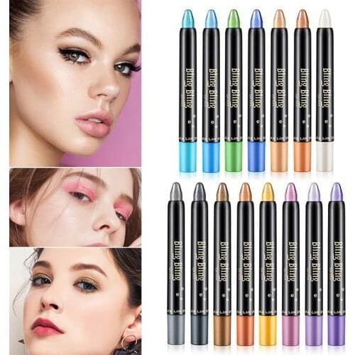 Color Pearly Luminous Eye Shadow Stick Pearly Glitter Eyeshadow Pen Lying Silkworm Pen Waterproof Long Lasting Makeup TSLM1