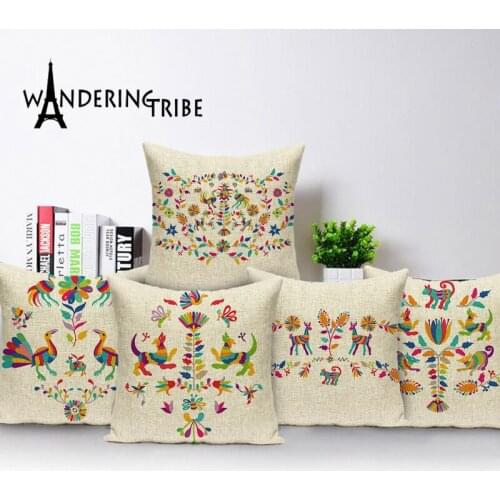 Nordic Home Decorative Throw Pillow Covers Floral Animal Cushion Cover Cartoon Living Room Sofa Cushions Color Pillow Case