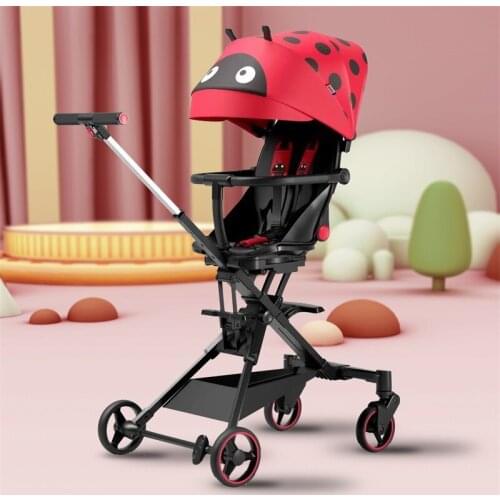 Baby walking artifact handcart portable bi-directional semi-lying high landscape stroller baby walking artifact