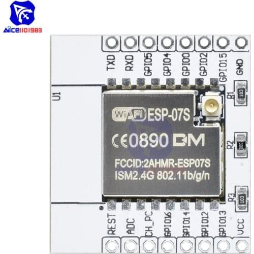Diymore ESP8266 ESP-07S Serial Wireless WIFI Module with ESP8266 IO Adapter Plate Expansion Board for Arduino