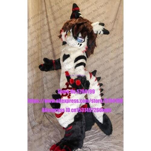 Customized Available REAL PHOTO WHITE DRAGON full sets husky dog Suit fursuit Costume fox Party Fancy Dress Carnival Gift