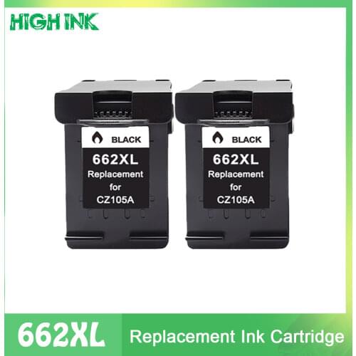 2PK 662 Replacement for HP662 662XL Ink Cartridge for HP Deskjet 1015 1515 2515 2545 2645 3545 4510 4515 4516 4518 printer
