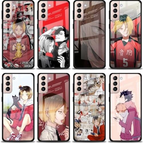Kozume Kenma Haikyuu Anime Tempered Glass Cover For Samsung Galaxy S21 Plus Ultra M21 M31 M51 A52 A72 Phone Case Coque