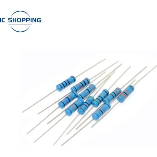 20PCS 2W metal film resistor 1% five-color ring power resistor 0.1~1M 2 4.7 10R 47 100 220 360 470 1K 2.2K 10K 22K 4.7K 100K Ohm