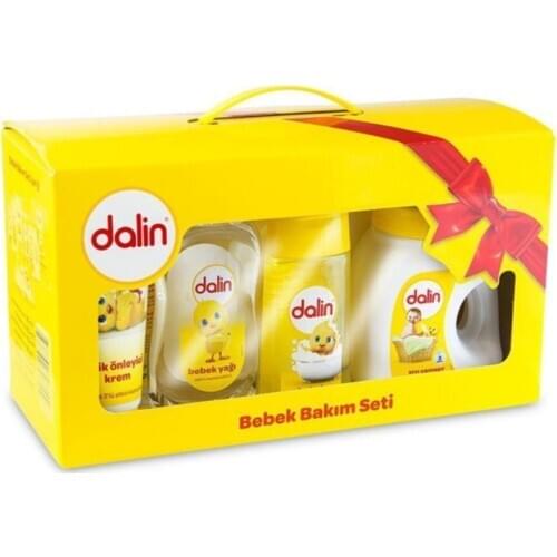 Dalin Baby Care Kit Cleaning Set Tearless Shampoo + Diaper Rash Cream + Baby Powder + 40 Pcs Baby Wet Towel + Baby Oil All 7 Pcs