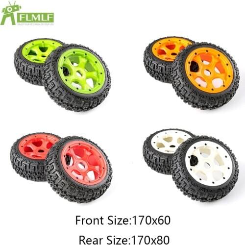 Knobby Front or Rear Wheel Tires Assembly Kit with Nylon Wheel Hub (Gen.3) Fit for 1/5 HPI ROFUN ROVAN KM BAJA 5B Toys PARTS