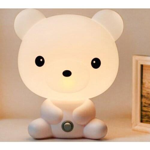 Cute Panda Bear Cartoon Night Light LED Table Desk Lamp Sleep Lamp Children Bedroom Bedside Indoor Decor Lighting Kids Gifts