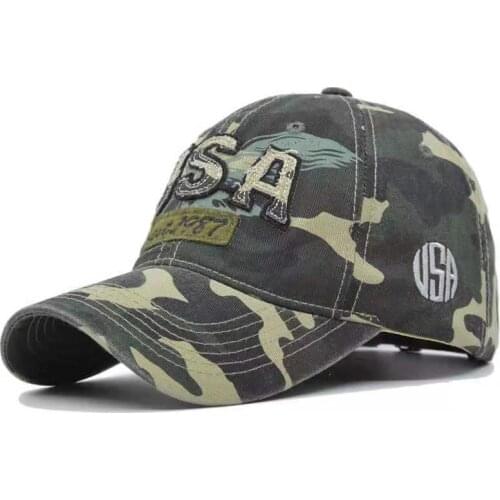 2021 New USA Embroidery Adjustable Baseball Caps Men Tactical Army Cotton Military Dad Hat Unisex Hip Hop Hat Sport Caps Hats